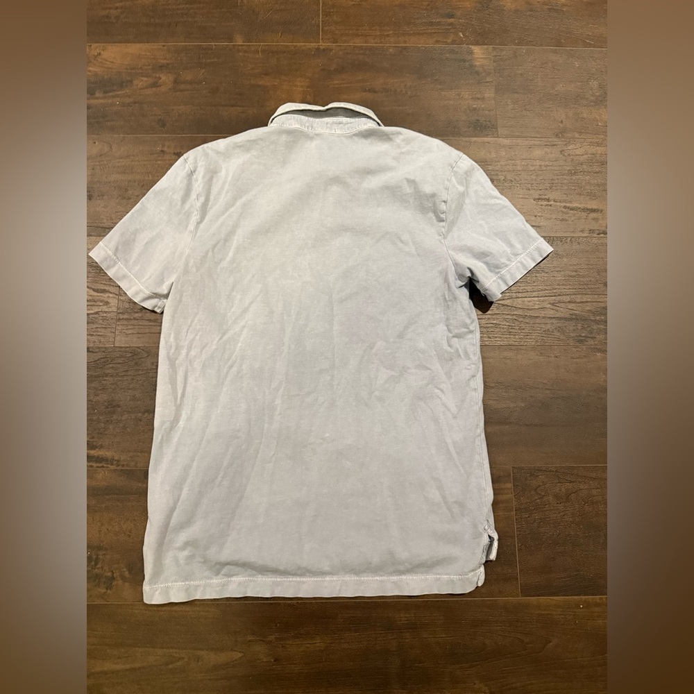 James Perse Basic Distressed Grey Size 1 Polo Shi… - image 5